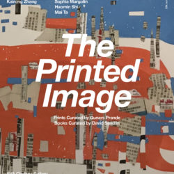 Poster for an exhibition titled "The Printed Image", curated by Gunars Prande and David Sandlin