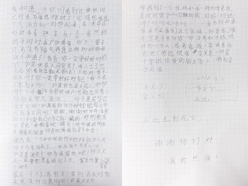 Two pages of graph paper covered in pencil written Chinese characters.