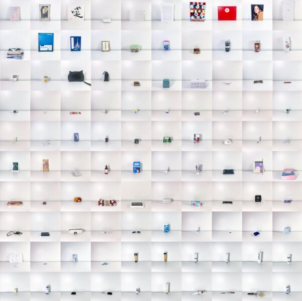 Yue Liu, Four Hundred Discarded Objects, 2020. Photograph on Plexiglas, 79 x 79 inches.