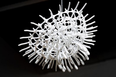 A 3D print in white ABS created by an SVA student.